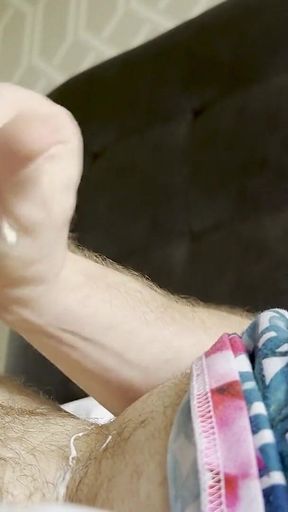 Making My Big White Cock Bust