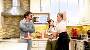 ”Mesmerizing Lesbo Charlie Forde & Lulu Chu Screwed By Time Traveller Guy”