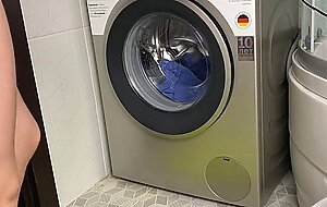 Toni billl, stuck in the washing machine and got fucked