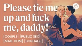 ASMR Audio Porn: Daddy Dom Takes Control with Rope Bondage in Risky Outdoor BDSM Hookup – Erotic Audio for Women