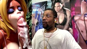 candy kong makes a hard cock cum hard ass fuck as she sucks it off, ai generated