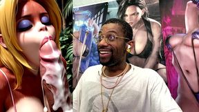 candy kong makes a hard cock cum hard ass fuck as she sucks it off, ai generated