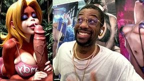 candy kong makes a hard cock cum hard ass fuck as she sucks it off, ai generated