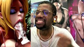 candy kong makes a hard cock cum hard ass fuck as she sucks it off, ai generated