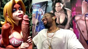 candy kong makes a hard cock cum hard ass fuck as she sucks it off, ai generated