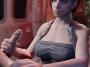 Jill Valentine Hentai - Handjob black nails