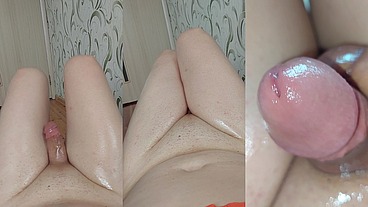 1 HANDS-FREE Deep Oil Smooth Cute Legs Swallowing Cum Hot Load Out