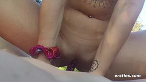 First-Timers: Outdoor Lesbian Fun with Tattoos and Huge Mounds