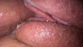 Extremely Closeup Sex with Friend's Fiance, Tight Creamy Fuck and Cum on Pussy