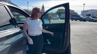 Hard Tits and Visible Areolas Flashing at the Grocery Store