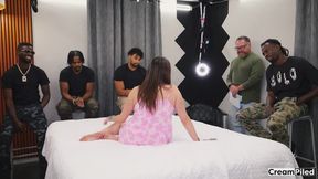 Interview about how excited she is to fulfill her gangbang fantasy with 4 BBC's