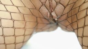 Jerking off, Piss and Cum Sperm on Pussy