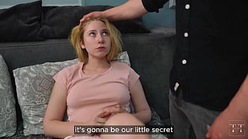 Step-daughter gets a creampie from her muscular step-daddy