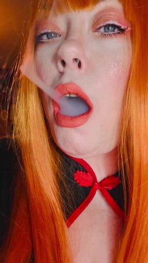 Pumpkin Spice And Everything Nice! Tina Snua Smokes 1 Cork Cigarette - Smoking Smoker Halloween   Clip 1