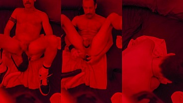 More Getting to Know My Hole - Taking Big Toys Staring into Mirror Over Bed