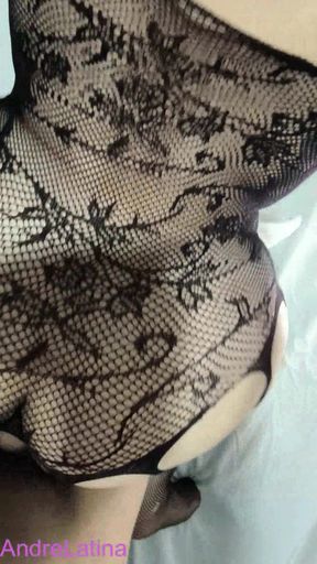 Big ass in tights fucked by lucky guy