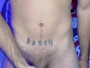 Jerking my uncut cock and shooting my milk 🥛💦