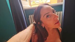 Hot Seduction in Rome, Busty Shemale Touched by a Massive Cock&#x1F346;  Part 1