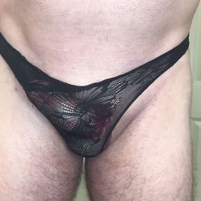 Big Cock Jerking Off in SD Panties