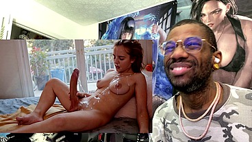 Long Thicc Dick Transgender Girl Hardcore Cumming All Over Her Beautiful Body, AI Generated