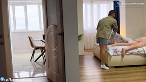 Stepdaughter Wakes Up Next to Stepfather and Starts Sucking His Dick