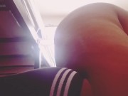 Fucking my dildo in knee high socks