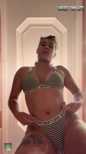 Giantess Faith Teases Tiny Step Brother