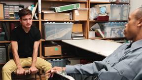 ”Burglar caught, big black cock will make it all go away through his booty”