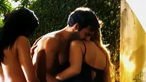 Outdoor Threesome Ends with ATM and Facials