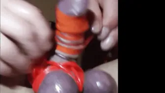 Twink Tied Up and Jerking Off in Solo Bondage Play