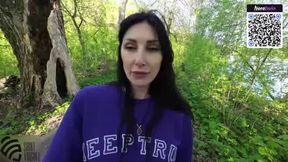 A couple loves harsh fuck-fest with a milf in forest