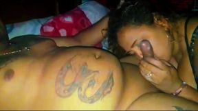 my fat stepmom sucks my dick when we are home alone. she is a very horny mature and i am a lucky stepson