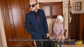 Mature Woman Strips and Seduces Younger Partner for Intimate Encounter