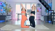 Nude Aerobics and stretching class with Jeny Smith and Astra!