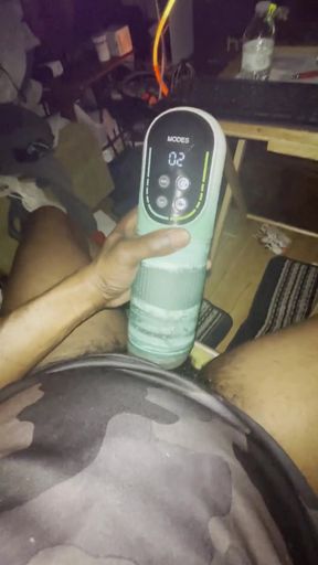 Solo Jerk off with Auto Stroker Toy