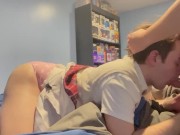 Breeding daddy’s good boy deep in a skirt (full vid on only fans thustin69)