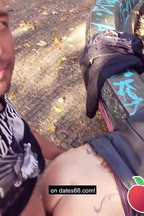 Ugly German MILF fucked by random stranger!