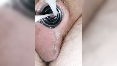 Naughty video of a guy stretching his micropenis and being naughty