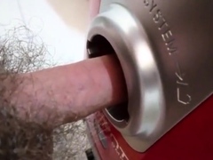 The vacuum cleaner hole and cumshot inside