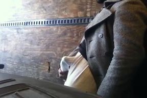 one greater quantity Flick discharged At The Tire Yard Last Winter. This Time, Inwards The Back Of The Van. I'm Dressed in My Longjohns And Boxers And There's Some Serious Bulbous Going On. I acquire My Ball-sac Off Around 7mins In.