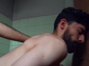 REALITY DUDES - Adonis Keeps Fucking Andy Against The Wall Until His Dick Became Really Hard