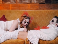 Creepy teen Scarlet Skies fucks stepbro