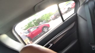 Masturbating &amp; Dildo-ing in my car. CREAMY