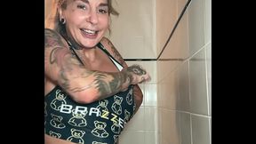 Post Marathon Hot Shower and Fucking My Ass with My Favorite Butt Plug - Joanna Angel -