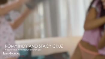 Stacy Cruz Seduces Ebony Cutie in Steamy Interracial Lesbian Romp