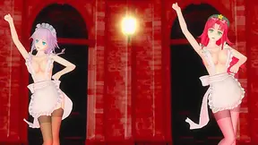 Touhou Queens Tempt Fate in Sensual Dance Duel Under Moonlight