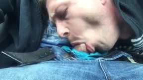 Outdoor Blowjob and Swallow with a Handsome Stranger