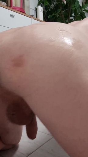 cute femboy gets crazy by hard anal dildofuck   Clip 1