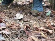 Caught peeing in the woods