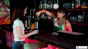 Clumsy Barista Having Lesbian Sex With Guest - Alison Rey, Evelyn Claire
